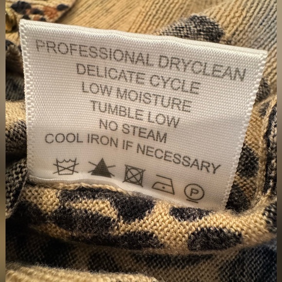 Tory Burch Wool Leopard Print Cardigan (Women’s M) - Picture 6 of 8